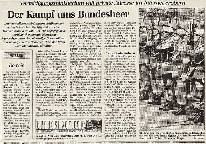 Der Standard am 16. Februar 2000